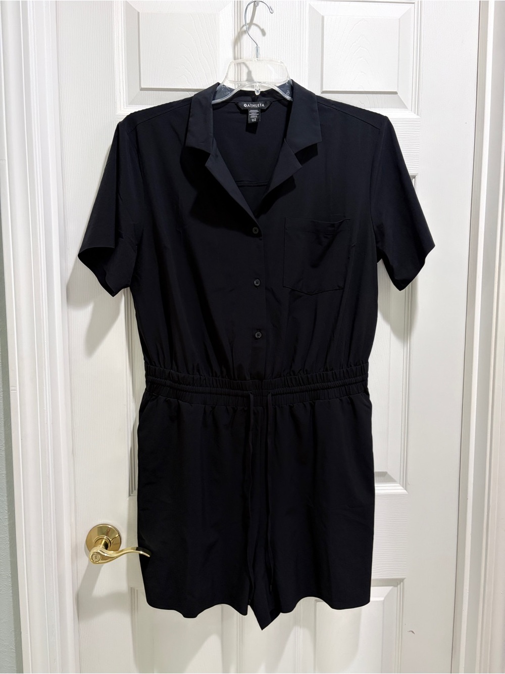Athleta Avenue Romper Large Tall Black